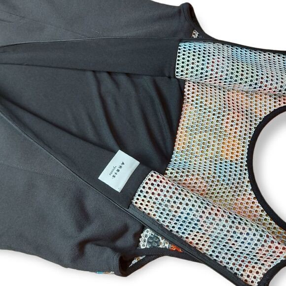 AKRIS Punto Colourblock Black Multicolour Dress Size 10 - Picture 10 of 11